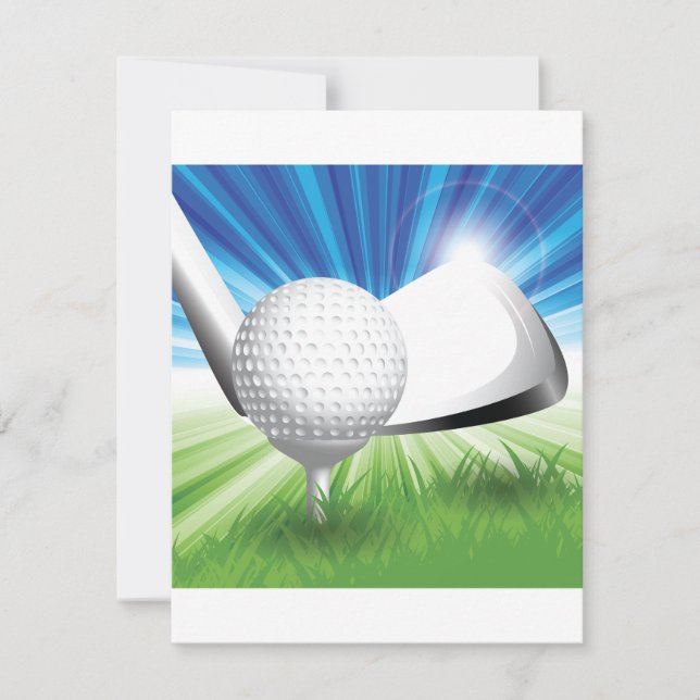 Golf-Ball-und T-Shirt-Einladungen Einladung (Vorderseite)
