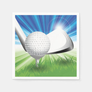Golf Ball und T-Shirt Paper Napkins Serviette