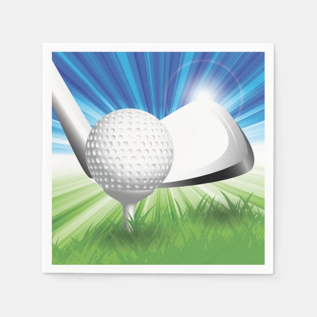 Golf Ball und T-Shirt Paper Napkins Serviette (Vorderseite)