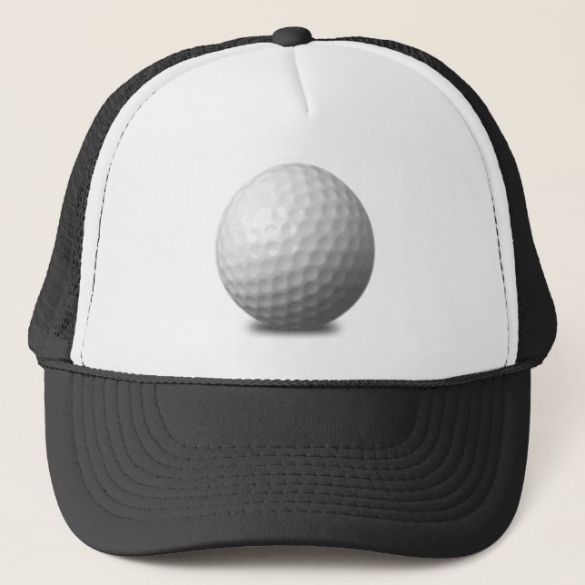 GOLF BALL VECTOR ICON GRAFIKEN Grüntöne WEISSE SPO Truckerkappe (Vorderseite)