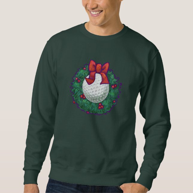 Golf Ball Weihnachtsfeier Sweatshirt (Vorderseite)