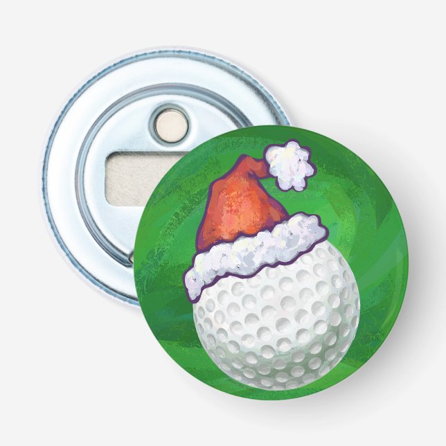 Golf Ball Weihnachtsmänner Flaschenöffner (Vorderseite)