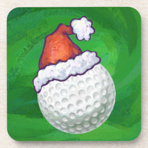 Golf Ball Weihnachtsmänner Getränkeuntersetzer
