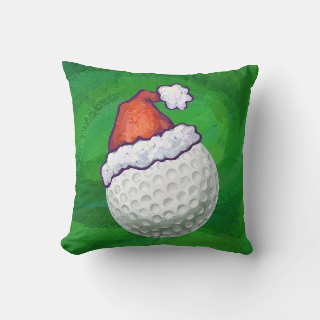 Golf Ball Weihnachtsmänner Kissen (Vorderseite)