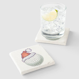 Golf Ball Weihnachtsmänner Steinuntersetzer