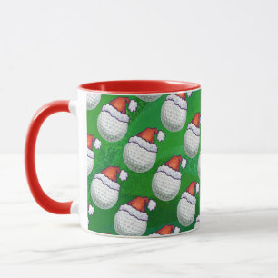 Golf Ball Weihnachtsmänner Tasse