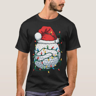 Golf Ball Weihnachtsmannmütze Herren Frauen Weihna T-Shirt