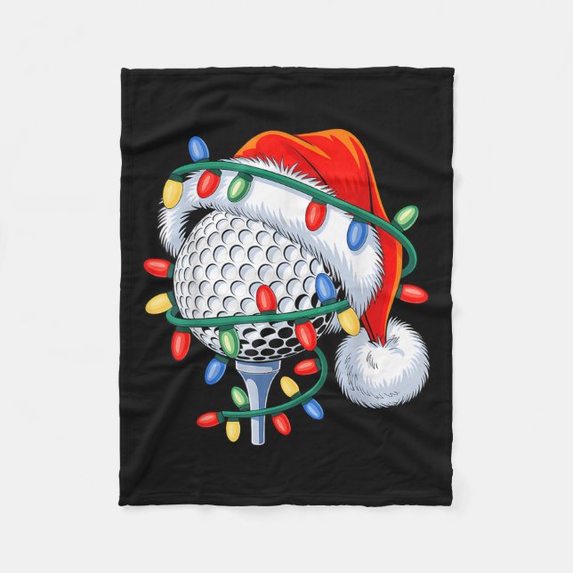 Golf Ball Weihnachtsmannmütze Weihnachten Weihnach Fleecedecke (Vorderseite)
