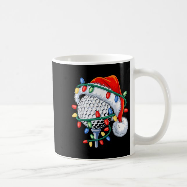 Golf Ball Weihnachtsmannmütze Weihnachten Weihnach Kaffeetasse (Rechts)