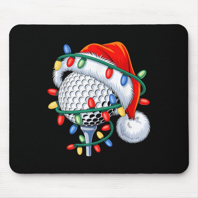Golf Ball Weihnachtsmannmütze Weihnachten Weihnach Mousepad (Vorne)