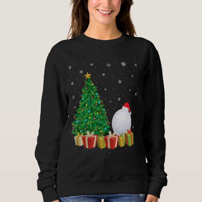 Golf Ball Xmas Tree Lighting Weihnachtsmannmütze G Sweatshirt (Vorderseite)