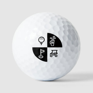 Golf-Bälle für Schwarz & Weiß Golfball