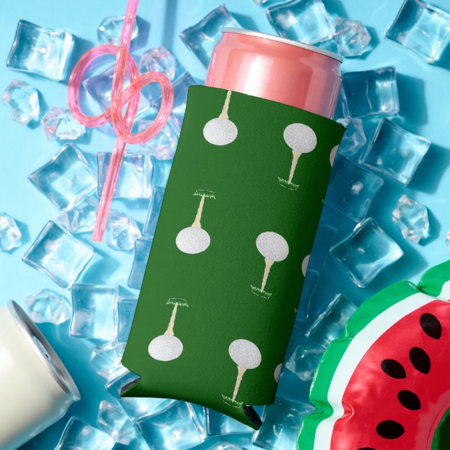 Golf Bälle Muster auf Grün Selters Dosenkühler (In Situ Sommer)