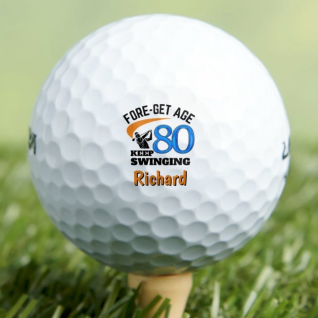Golf Balls 80 Jahre Hübsches Geschenk Blau Golfball (Von Creator hochgeladen)