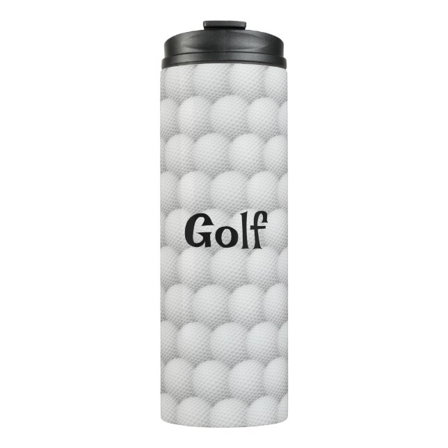 Golf Balls Abstract Design Thermal Tumbler Thermosbecher (Vorderseite)