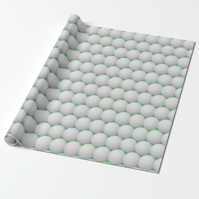 Golf Balls Abstract Design Wrapping Paper Roll Geschenkpapier (Ungerollt)