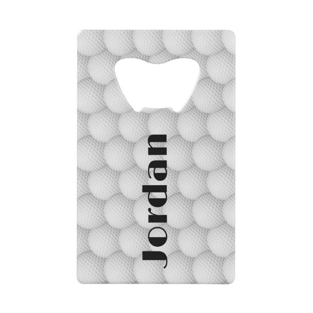 Golf Balls Abstraktes Design Flaschenabdeckung Geldbeutel Flaschenöffner (Vorderseite)