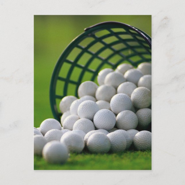 Golf Balls Bucket Postkarte (Vorderseite)
