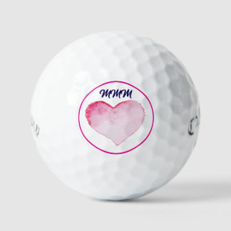 Golf Balls CUSTOM INITIATIVE WASSERFARBE PINK HERZ Golfball