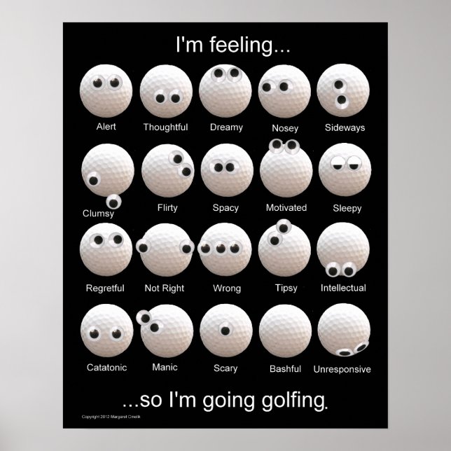 Golf Balls Emotionsdiagramm Poster (Vorne)