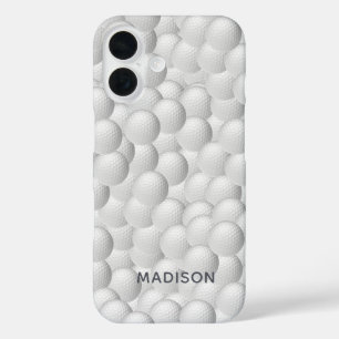 Golf Balls individuelle Name Telefongehäuse iPhone 16 Hülle