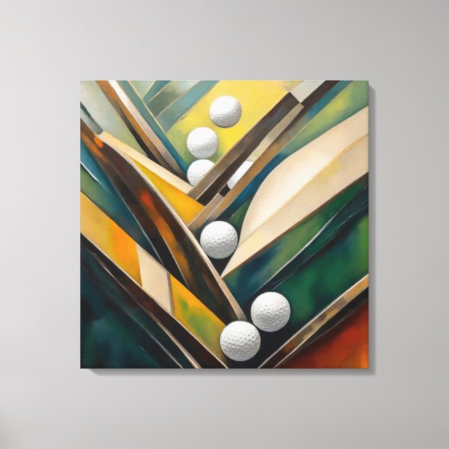 Golf Balls - Malerei - Leinwand Art Print (Vorderseite)