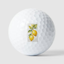 Golf Balls mit elegantem Zitronenbild