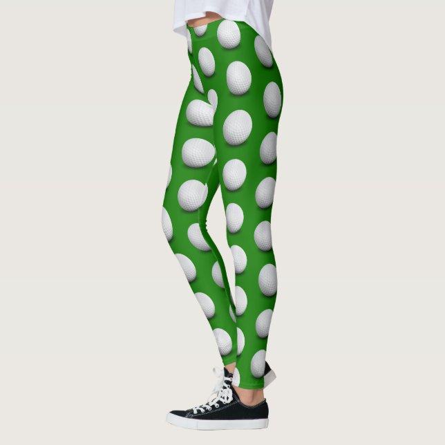 Golf Balls Muster | Cooles Girl-Green-Sportgeschen Leggings (Links)