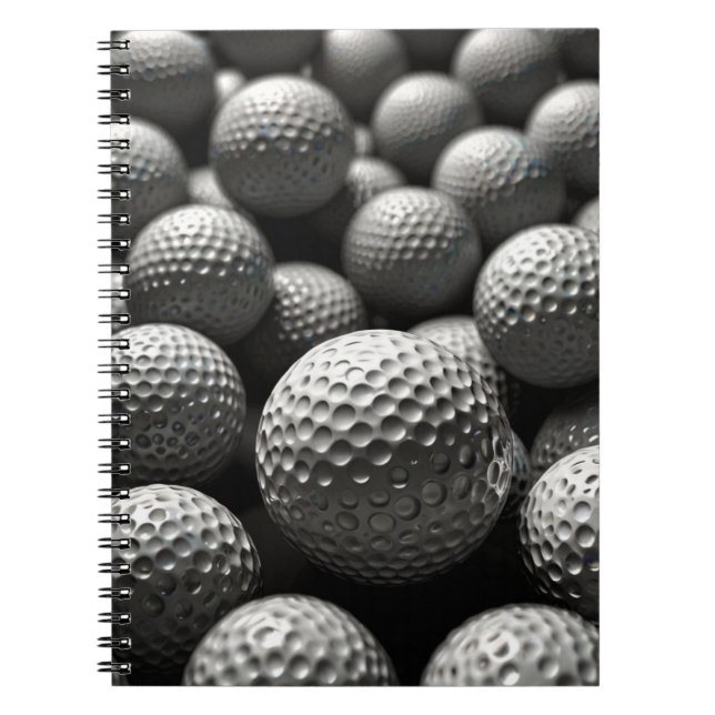 Golf Balls-MusterNotebook Notizblock (Vorderseite)