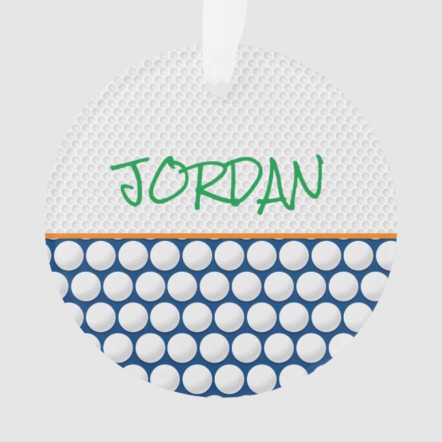 Golf Balls NAME Modernes Golfspielen Kinder Farben Ornament (Vorderseite)