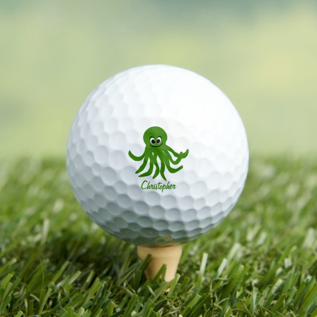 Golf Balls Octopus Design Golfball (Insitu T-Shirt)