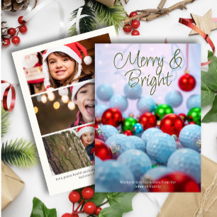 Golf Balls & Shiny Ornaments ・ Drei Fotos Feiertagskarte