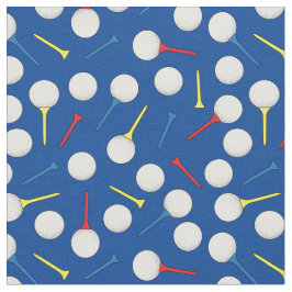 Golf Balls und T-Shirts Muster auf blau Stoff