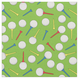 Golf Balls und T-Shirts Muster auf Green Stoff