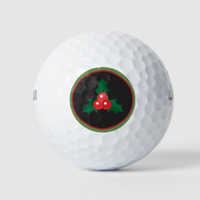 Golf-Balls / Weihnachts-Holo-Design Golfball (Vorderseite)