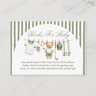 Golf Bär Baby Shower Buchanfrage Begleitkarte