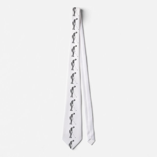 GOLF BAR CODE Golfer Golfing Sports Design Krawatte (Vorderseite)