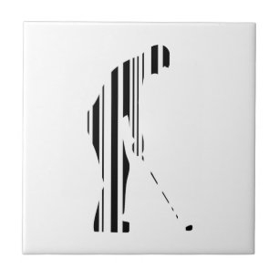 GOLF BAR CODE Golfer Golfsport Design Fliese