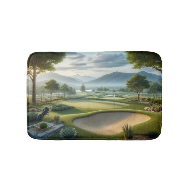 Golf Bath Mat mit Landschaftlichem Golfplatz Badematte (Vorderseite)