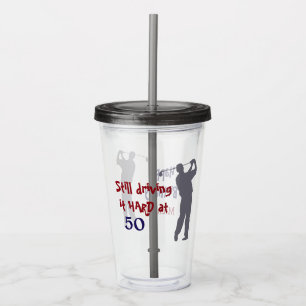 Golf bei 50 stark fahren acryltrinkbecher