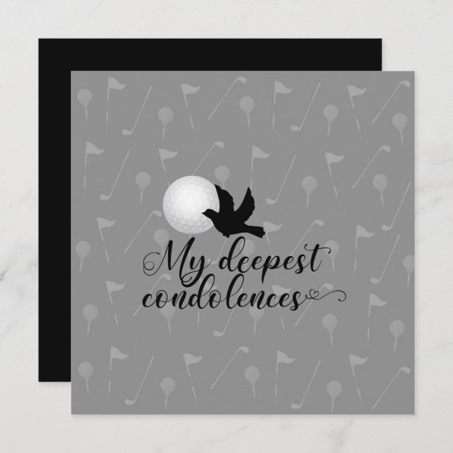 Golf Beileid entschuldigt sich für Ihr Beileid Karte (Vorne/Hinten)