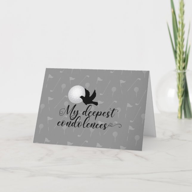 Golf Beileid entschuldigt sich für Ihr Beileid Karte (Vorderseite)