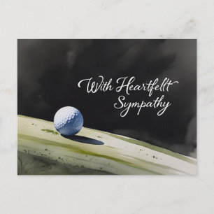 Golf Beileid "Mit herzlichem Beileid." Postkarte
