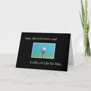 Golf - Belated Birthday Karte