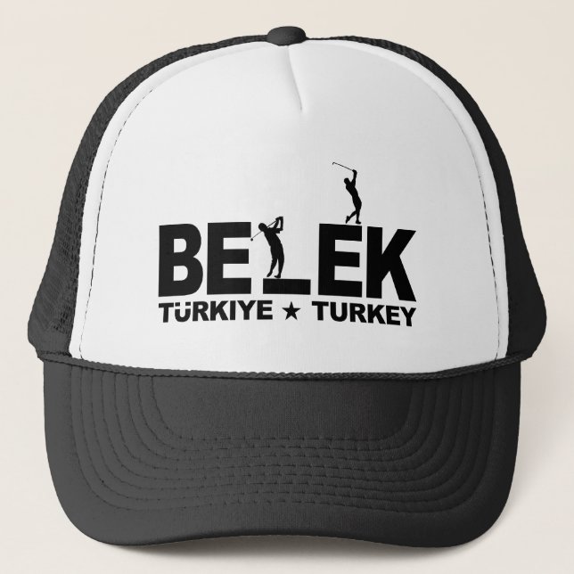 GOLF BELEK hat - schwarz Truckerkappe (Vorderseite)