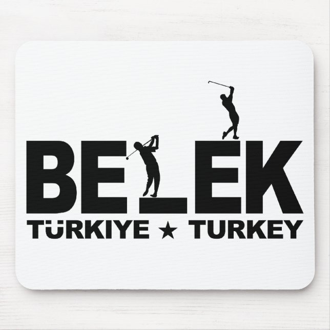 GOLF BELEK mousepad - schwarz (Vorne)
