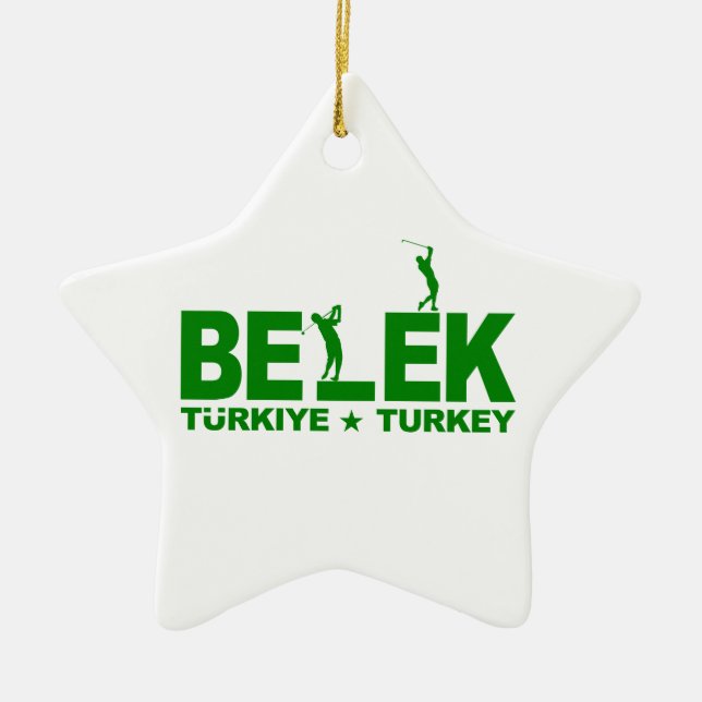 GOLF BELEK-Ornament - anpassbar Keramikornament (Vorne)
