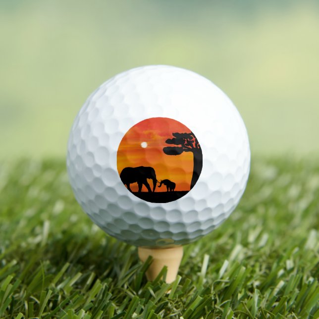 Golf Belephant, Himmel, Tiere, Sonnenaufgang, Natu Golfball (Insitu T-Shirt)