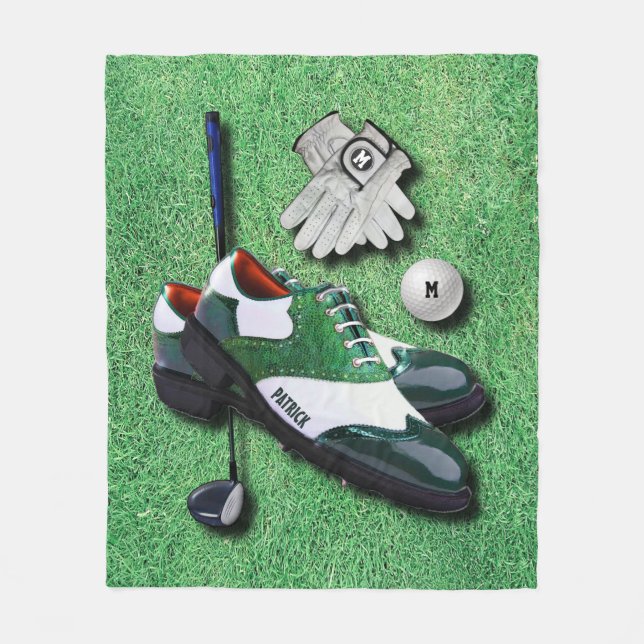 Golf beschuht Ball-Handschuh-Verein-Fahrer mit Fleecedecke (Vorderseite)