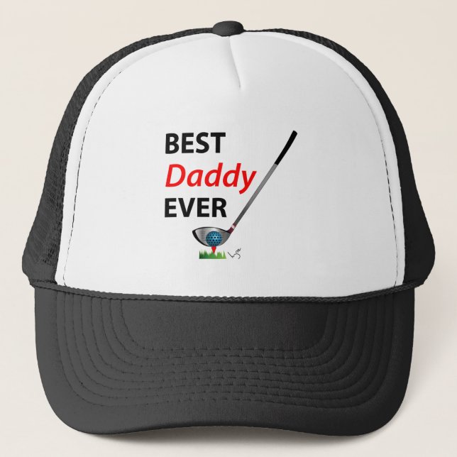 GOLF - Best Daddy Ever, Cool Golf Truckerkappe (Vorderseite)